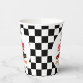 Fast One Red Flame Race Auto 1e Verjaardagsfeest Papieren Bekers (Links)