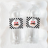 Fast One Red Flame Race Auto 1e Verjaardagsfeest Waterfles Etiket