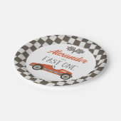 Fast One Red Race Car Birthday Paper-Borden Papieren Bordje (Gekanteld)