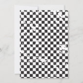 Fast One Red Race Car Boy 1e Verjaardagsfeestje In Kaart (Achterkant)