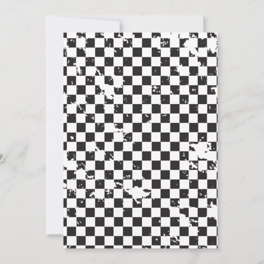 Fast One Red Race Car Boy 1e Verjaardagsfeestje In Kaart (Achterkant)