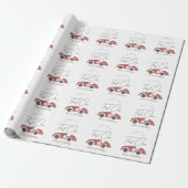 Fast One Red Race Car Boy 1st Birthday Cadeaupapier (Uitgerold)