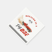 Fast One Red raceauto 1e verjaardag Servet (Hoek)