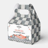 Fast One Red Racing Car Verjaardagsfeestje Favor B Bedankdoosjes (Voorkant Zijde)