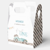Fast ONE Retro Race Auto Verjaardag Favor Box Bedankdoosjes (Geopend)