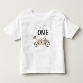 Fast One Retro Race Auto Verjaardag T-shirt (Voorkant)