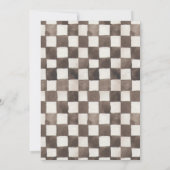 Fast One Retro Racing Car Uitnodiging (Achterkant)