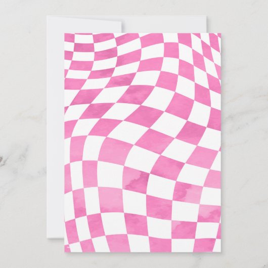 Fast One Roze Dirt Bike Meisje 1e Verjaardagsfeest Kaart (Achterkant)