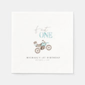 Fast ONE Schattige Dirt Bike Verjaardagsdagsservet Servet (Voorkant)