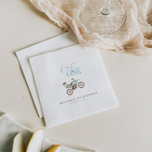 Fast ONE Schattige Dirt Bike Verjaardagsdagsservet Servet