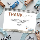 Fast One Two Race Auto Verjaardag Bedankkaart