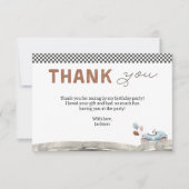 Fast One Two Race Auto Verjaardag Bedankkaart (Voorkant)