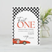 Fast One verjaardagsfeestuitnodiging Kaart (Staand voorkant)