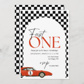 Fast One verjaardagsfeestuitnodiging Kaart (Voorkant / Achterkant)