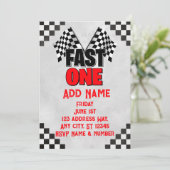 Fast One verjaardagsuitnodiging Kaart (Staand voorkant)