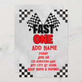 Fast One verjaardagsuitnodiging Kaart (Voorkant / Achterkant)