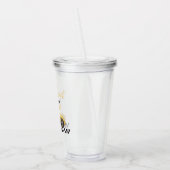 Fast One Yellow Race Car Kinder eerste verjaardag Acryl Drinkbeker (Links)