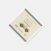 Fast One Yellow Race Car Kinder eerste verjaardag Servet (Hoek)