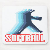Fast Pitch Softball Silhouette Muismat (Voorkant)