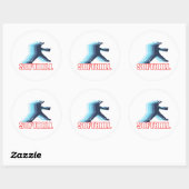 Fast Pitch Softball Silhouette Ronde Sticker (Vel)