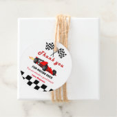 Fast Race Car Boy Bedankt Verjaardag Bedankjes Labels (In situ)