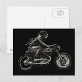 Fast Racing Cafe Racer Motorcyle Rider Briefkaart (Voorkant / Achterkant)