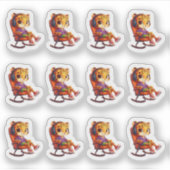 Fast Rocking Cheetah 12 Sticker Blad (Voorkant)