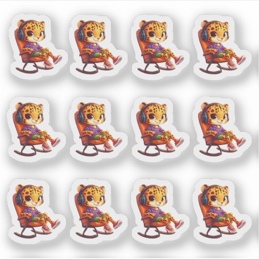 Fast Rocking Cheetah 12 Sticker Blad (Voorkant)