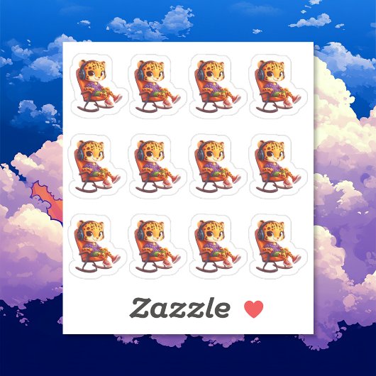 Fast Rocking Cheetah 12 Sticker Blad