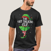 Fast Talking Elf Christmas Girls Women Elf Squad X T-shirt (Voorkant)