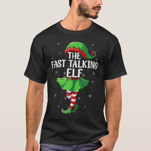 Fast Talking Elf Christmas Girls Women Elf Squad X T-shirt (Voorkant)