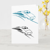 Fast Trains Greeting Cards Kaart (Gele Bloem)