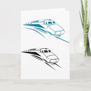 Fast Trains Greeting Cards Kaart