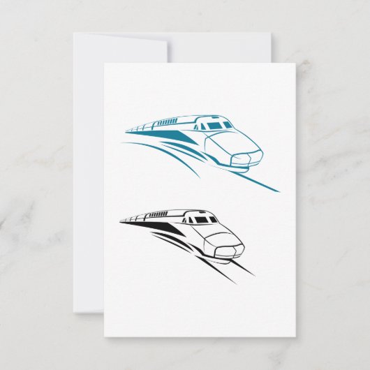 Fast Trains-uitnodigingen Kaart (Voorkant)