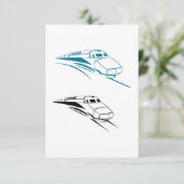 Fast Trains-uitnodigingen Kaart (Staand voorkant)