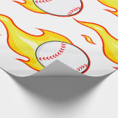 Fastball Flame Baseball Sports Cadeaupapier