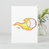 Fastball Flame Baseball Sports Kaart (Staand voorkant)