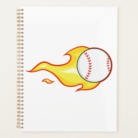 Fastball Flame Baseball Sports Planner (Voorkant)