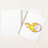 Fastball Flame Baseball Sports Planner