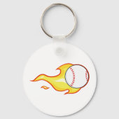 Fastball Flame Baseball Sports Sleutelhanger (Voorkant)