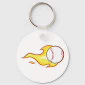 Fastball Flame Baseball Sports Sleutelhanger (Achterkant)