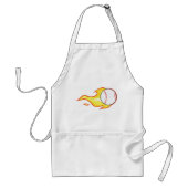 Fastball Flame Baseball Sports Standaard Schort (Voorkant)