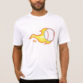 Fastball Flame Baseball Sports T-shirt (Voorkant)