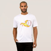 Fastball Flame Baseball Sports T-shirt (Voorkant volledig)