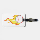 Fastball Vlam Baseball Sporten Bagagelabel (Achterkant horizontaal)