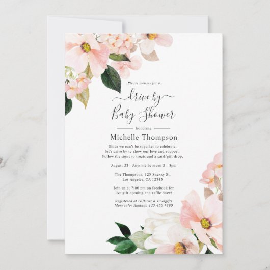 Fastel Floral Spring Drive by Shower Kaart (Voorkant)