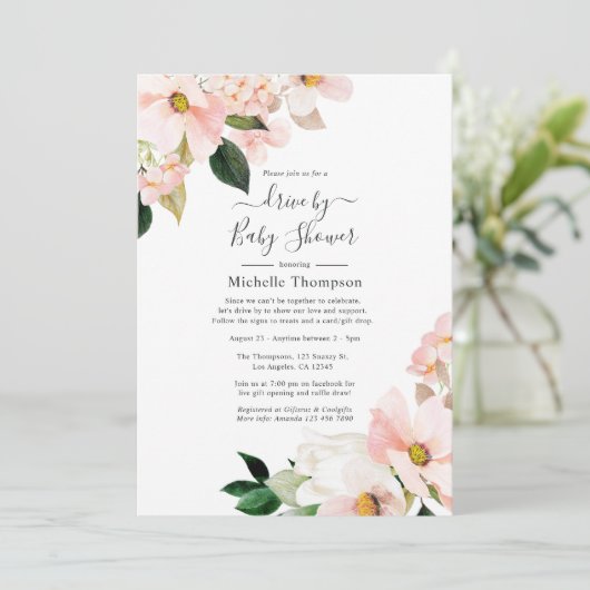 Fastel Floral Spring Drive by Shower Kaart (Staand voorkant)