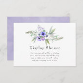 Fastel Violet Floral Vrijgezellenfeest Display Sho Informatiekaartje (Voorkant / Achterkant)