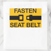 Fasten-veiligheidsgordel Rechthoekige Sticker (Tas)