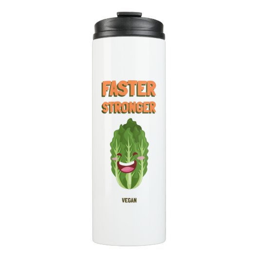 Faster Stronger Vegan Thermosbeker (Voorkant)